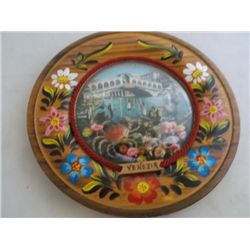 Venezia Venice souvenir wall plaque wood with Venezia Venice souvenir wall plaque wood with center b