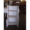 Image 2 : White Wicker Bathroom Shelf 19"Wide 10 1/2" Deep 3' Tall