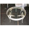 Image 2 : Lenai Cast Metal Glass Top Table approx. 36" round x 19" tall very ornate