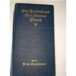 One Hundred and One Famous Poems One Hundred and One Famous Poems with a prose supplement copyright 
