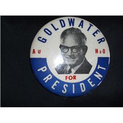 Gold Water for President Pin
