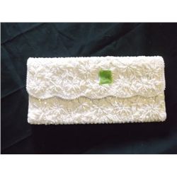 vintage white sequins & beads clutch purse vintage white sequins & beads clutch purse Hong Kong Appr