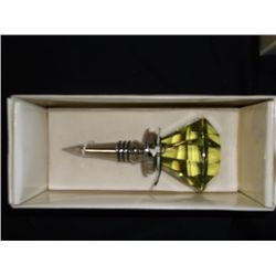 Green Door Knob Bottle Stopper Mango Moon Collection New in Box