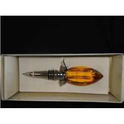 Amber Clear Ellipse Bottle Stopper Mango Moon Collection