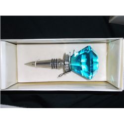 Cobalt Door Knob Bottle Stopper Mango Moon Collection New in Box