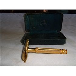 Gold Gillette Razor in case