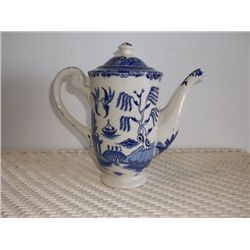 Flow  Blue Tea Pot Tea Pot Marked on bottom Japan approx. 7 1/2" tall