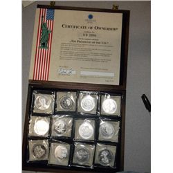 Complete Collection Of Presidents of the us American Mint Cert.. #UB2896 Complete Collection 12 Meda
