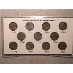 United States Wartime Silver Nickels