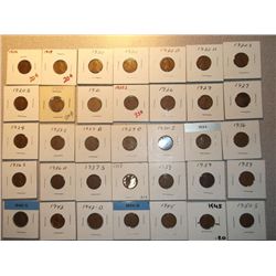 35 wheat Back Pennies 1914, 1918, 1920,1920, 1920D, 1920D,1920S, 1920S, 1921, 1925S, 1926, 1927, 192
