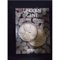 Lincoln Cent 1941-1974 Missing 3 Coins 87 Coins out of 90 are present
