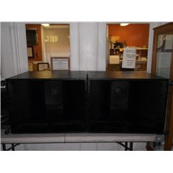 BFI Systems Bullfrog Speakers Professional DJ Equipment 2-Large BFI Speakers approx. 32" x 26" x 22"
