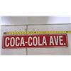 Image 1 : Tin Coca-Cola Ave Sign Approx. 24" Long x 5" Wide