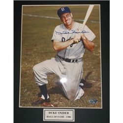 Duke Snider Autographed Photo 1980 Hall of Fame Duke Snider comes with Certificate of Authenticity