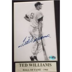 Ted Williams Signed Photograph 1966 Hall of Fame Ted Williams Autographed Photo come with Certificat