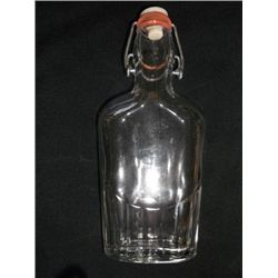 Clear Glass Whisky Bottle
