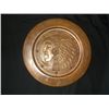 Image 1 : 11 Inch Aztecan Plate 30 - 19tc - 11 Inch Aztecan Plate - Vintage Copper - Great Patina! Call it wha