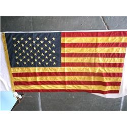 Primitive Tea Stained Flag 50 Star American Tea Stained Flag 32" wide