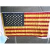 Image 1 : Primitive Tea Stained Flag 50 Star American Tea Stained Flag 32" wide