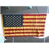 Image 2 : Primitive Tea Stained Flag 50 Star American Tea Stained Flag 32" wide