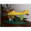 Image 1 : Hand Crafted Hand Painted Vintage Rocking Airplane 35" x 24" x 19"