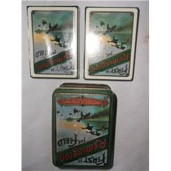 Remington Tin w/2 Decksplaying cards