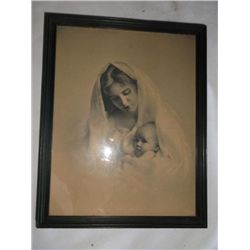 Vintage Picture of Mother and Child