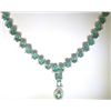 Image 1 : 14K GOLD EMERALD AND DIAMOND NECKLACE
