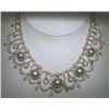 Image 1 : 18K GOLD DIAMOND AND PEARL NECKLACE