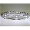 Image 1 : 18K PEARL AND DIAMOND BANGLE