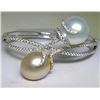 Image 1 : 18K PEARL AND DIAMOND BANGLE