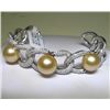 Image 1 : 18K PEARL AND DIAMOND BANGLE