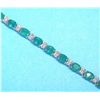 Image 1 : 14K GOLD EMERALD AND DIAMOND BRACELET