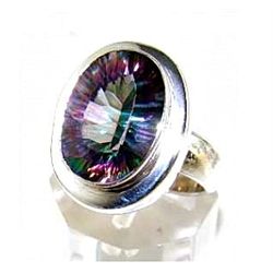 Silver and Mystic Topaz Ring