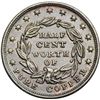 Image 2 : 1837 Hard Times Token Low-49 Rulau HT-73 R2 MS62
