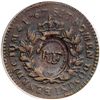 Image 1 : 1767-A French Colonial Copper Sou with RF Counterstamp Breen-701 PCGS graded XF