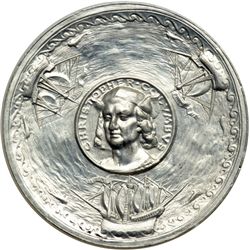 1892 Committee of One Hundred Citizens Medal in Custom Holder. Eglit-98A