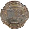 Image 2 : Pennsylvania Masonic Chapter Penny. NGC VF-25 Brown.