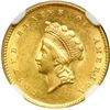 Image 1 : 1855 $1 Gold Indian NGC MS62