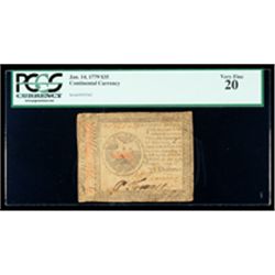 Continental Currency Jan. 14, 1779 $35. PCGS Very Fine 20