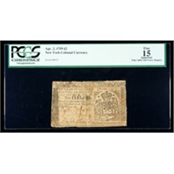 New York April 2, 1759 L2. PCGS Fine 15 Apparent
