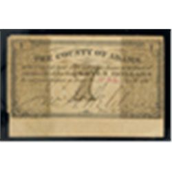 Adams County, NY - The County of Adams Bond Coupon. $7.