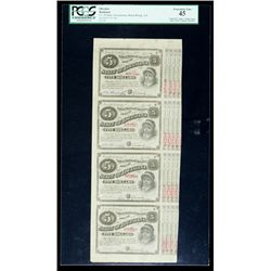Baton Rouge, LA - State of Louisiana Baby Bonds Uncut Sheet of Four. Cr. 29 $5