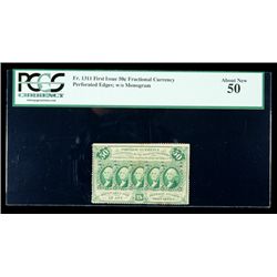 1862, 50c Fractional Currency. First Issue, perforated edges, without monogram.