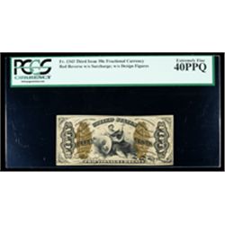 1864, 50c Fractional Currency. Third Issue, red reverse without surcharge. PCGS