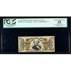 1864, 50c Fractional Currency. Third Issue, red reverse with A-2-6-5, obverse w/