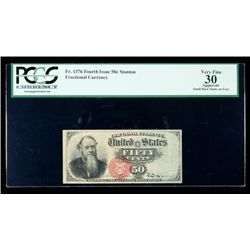 1869, 50c Fractional Currency. Fourth Issue, Stanton portrait. PCGS Very Fine 30