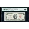 Image 1 : 1953-C, $2 Legal Tender Star Note. Error: Cutting. PMG Choice About Uncirculated