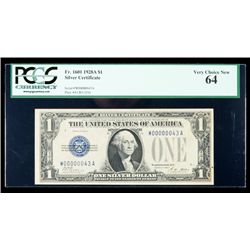 1928-A, $1 Silver Certificate. PCGS Very Choice New 64