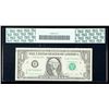 Image 1 : 1988, $1 Federal Reserve Note. Error: Ink Smear on Back. PCGS About New 50